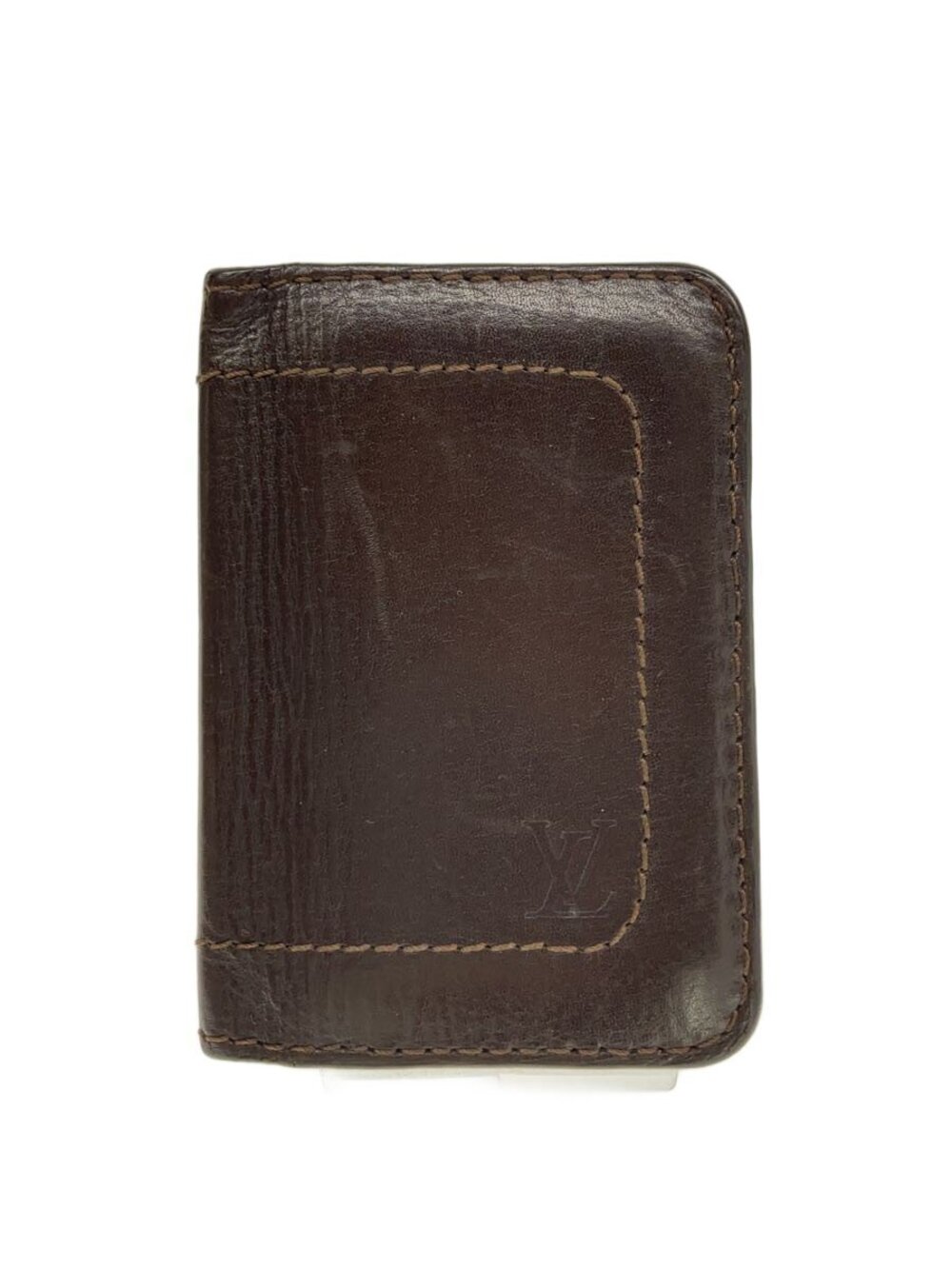 LOUIS VUITTON Organizer de Poche Utah Leather Brown